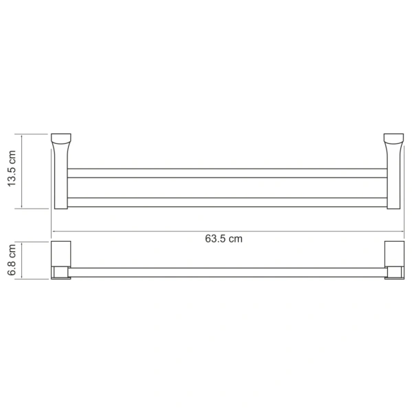 Полотенцедержатель Wasserkraft Leine K-5040White двойной