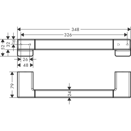 Поручень Hansgrohe AddStoris 41744000 Хром