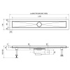 Душевой лоток Timo Drain System 70 DS230207/00 с решеткой Хром / под плитку