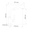Смеситель WasserKRAFT Wern, латунный корпус, поворотный излив