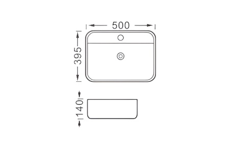 Накладная раковина AQUATEK Вега AQ5506-MW, матовая, белая, 50x39,5x14 см