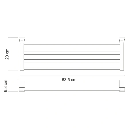Полка для ванной Wasserkraft Leine K-5011White