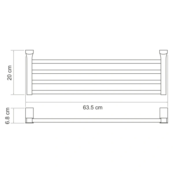 Полка для ванной Wasserkraft Leine K-5011White