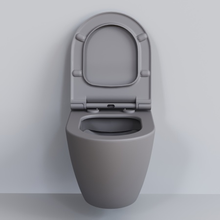 Унитаз Queen 113T20301R (570*360*400) СЕРЫЙ МАТОВЫЙ подвесной БЕЗОБОДКОВЫЙ, 1 место
