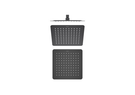 Квадратный верхний душ  250*250*2 мм AQUATEK, матовый черный AQ2072MB