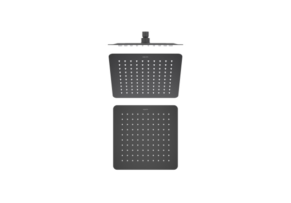 Квадратный верхний душ  250*250*2 мм AQUATEK, матовый черный AQ2072MB