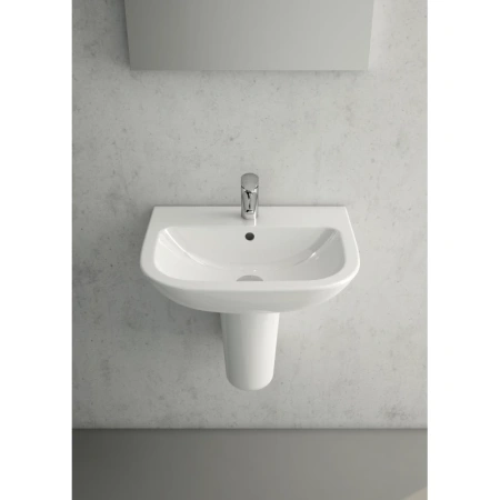 Раковина Vitra S205503B003-0001, фарфоровая, подвесная, овальная, белая