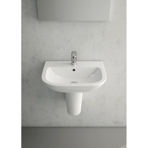 Раковина Vitra S205503B003-0001, фарфоровая, подвесная, овальная, белая