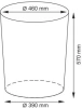 Плетеная корзина для белья с крышкой WasserKraft Leine WB-350-L