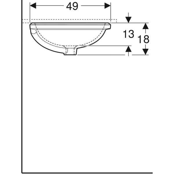 Раковина Geberit VariForm 62 500.758.01.2 Белая