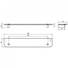 Стеклянная полка Ideal Standard Connect N1394AA Хром