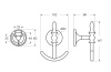 Крючок ART&MAX BOHEMIA AM-E-4286B-Br