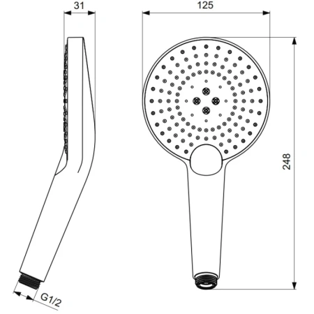 Душевая лейка Ideal Standard EVO Jet Round XL3 B1759AA
