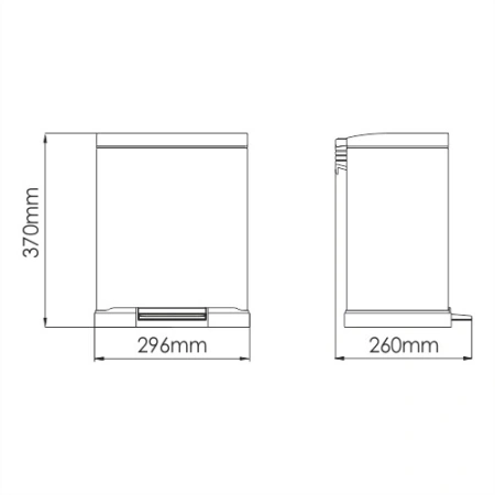 Ведро для мусора WasserKraft 12L K-622