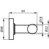 Двойной крючок Ideal Standard IOM A9116AA Хром