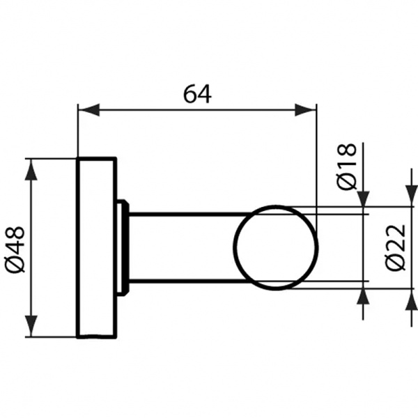 Двойной крючок Ideal Standard IOM A9116AA Хром