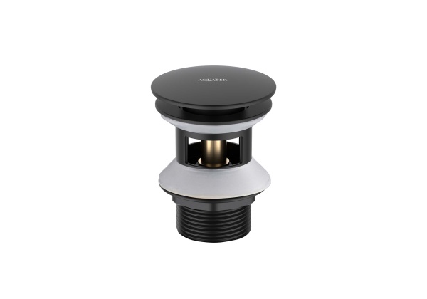 Сливной набор для раковины AQUATEK, матовый черный AQ6002MB