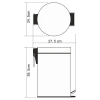 Ведро для мусора WasserKraft 12L K-612