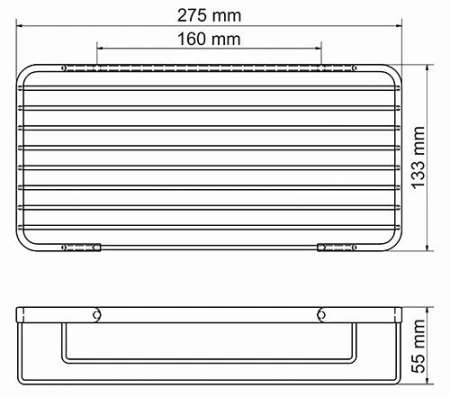 Полка WasserKraft K-722 металлическая