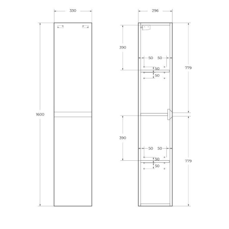 Шкаф подвесной BelBagno KRAFT-1600-2A-SC-RGB-L Rovere Galifax Bianco