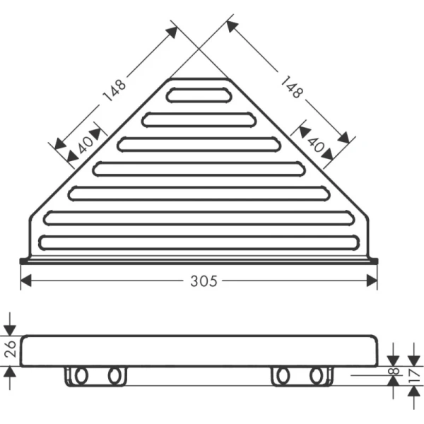 Полка угловая Hansgrohe AddStoris 41741340