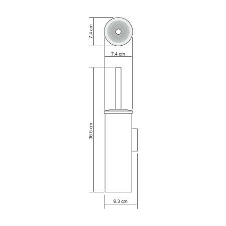 K-1087BLACK Щетка для унитаза подвесная