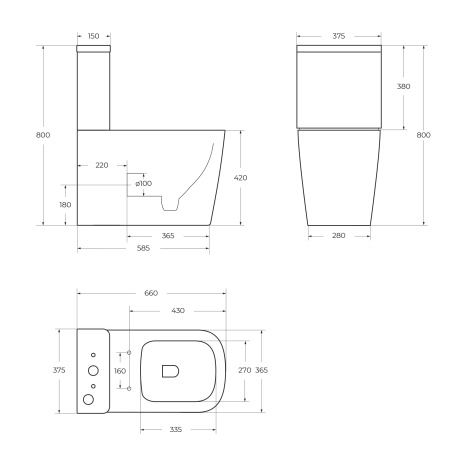Чаша напольного унитаза BelBagno ALBANO BB120CPR