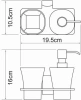 Держатель стакана и дозатора WasserKraft Leine K-5089
