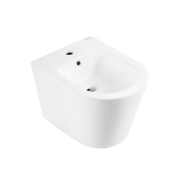 Биде BelBagno Flay-R BB053BH, белое, подвесное, антигрязевое