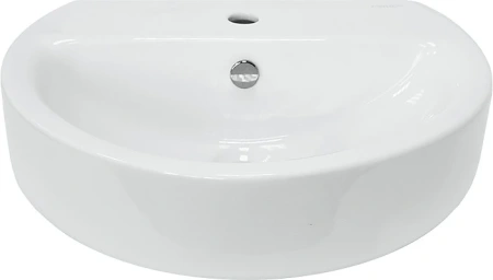 Раковина Sanita Luxe Best BSTSLWB01, подвесная, белая, полукруглая, фарфор, 55,5x44,5 см