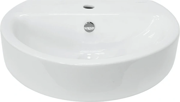 Раковина Sanita Luxe Best BSTSLWB01, подвесная, белая, полукруглая, фарфор, 55,5x44,5 см