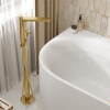 Смеситель WasserKRAFT Schunter 8221, для ванной, напольный, латунь, покрытие PVD, золотистый