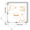 Душевой уголок Cezares Elena 100x100 ELENA-W-AS-2-100-C-Cr профиль Хром стекло прозрачное