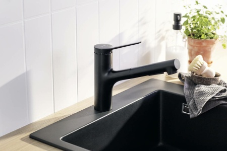 Смеситель для кухни Hansgrohe Zesis M33 74800670 Черный матовый