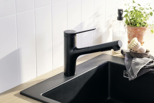 Смеситель для кухни Hansgrohe Zesis M33 74800670 Черный матовый