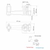 Встраиваемый смеситель WasserKRAFT Sauer 7130, для раковины, золотой, 20 см х 19 см