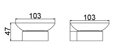 Мыльница Timo "Selene" 14022/03, латунь/стекло, черная, 10,3х10,3 см