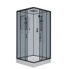 Душ.каб. NG-6901-01Q BLACK (900х900х2100) низкий поддон(16 см) стекло ТОНИРОВАННОЕ, 4 места