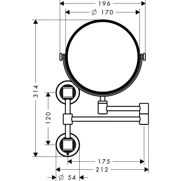 Косметическое зеркало x 1,7 Axor Montreux 42090250
