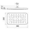 Верхний душ 360x200 мм Nobili AD139/128CR