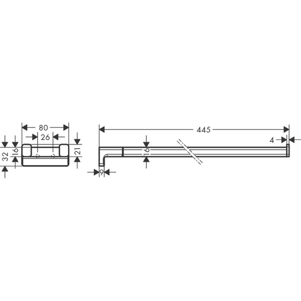Полотенцедержатель Hansgrohe AddStoris 41770140 двойной Бронзовый