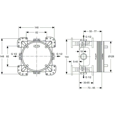 Скрытая часть Ideal Standard EASY-BOX A1000NU