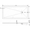 Душевой поддон из литьевого мрамора 170x70 см RGW Stone Tray ST-0177B 16152717-04