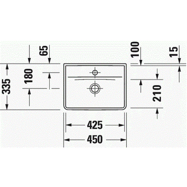 Раковина Duravit D-Neo 45 0738450041 Белая