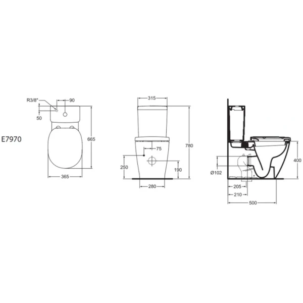 Бачок для унитаза Ideal Standard Connect Cube E797001