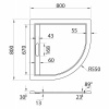 Душевой поддон из искусственного камня Cezares Tray AS 80x80 TRAY-AS-R-80-30-W Белый