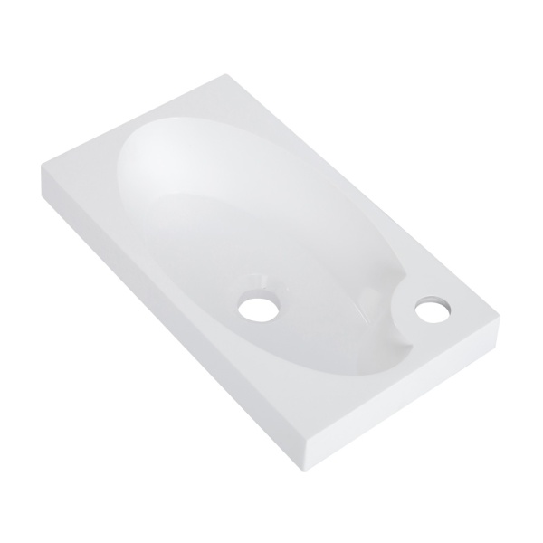 Раковина BelBagno "BB-460", искусственный мрамор, прямоугольная, 46х26 см