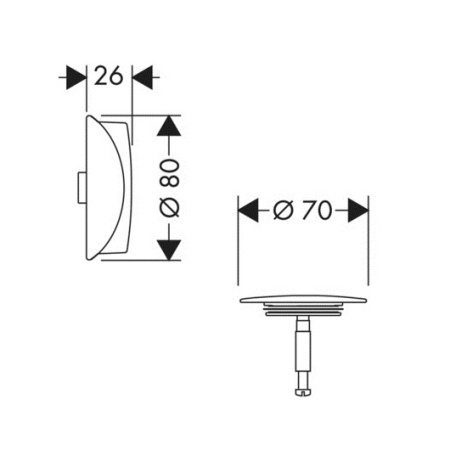 Внешняя часть слива-перелива Hansgrohe Flexaplus 58185670