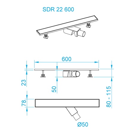 Душевой трап RGW SDR-22B