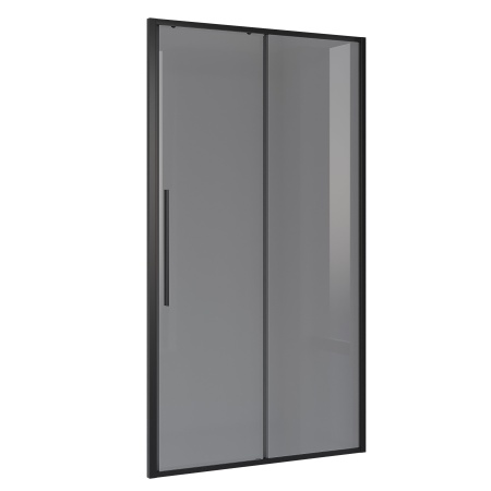 Дверь в нишу NG-85-13TB (130*195) черный матовый, стекло тонированное, 1 место